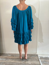 Multi Frill Dress Silk Sandwash