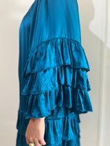 Multi Frill Dress Silk Sandwash