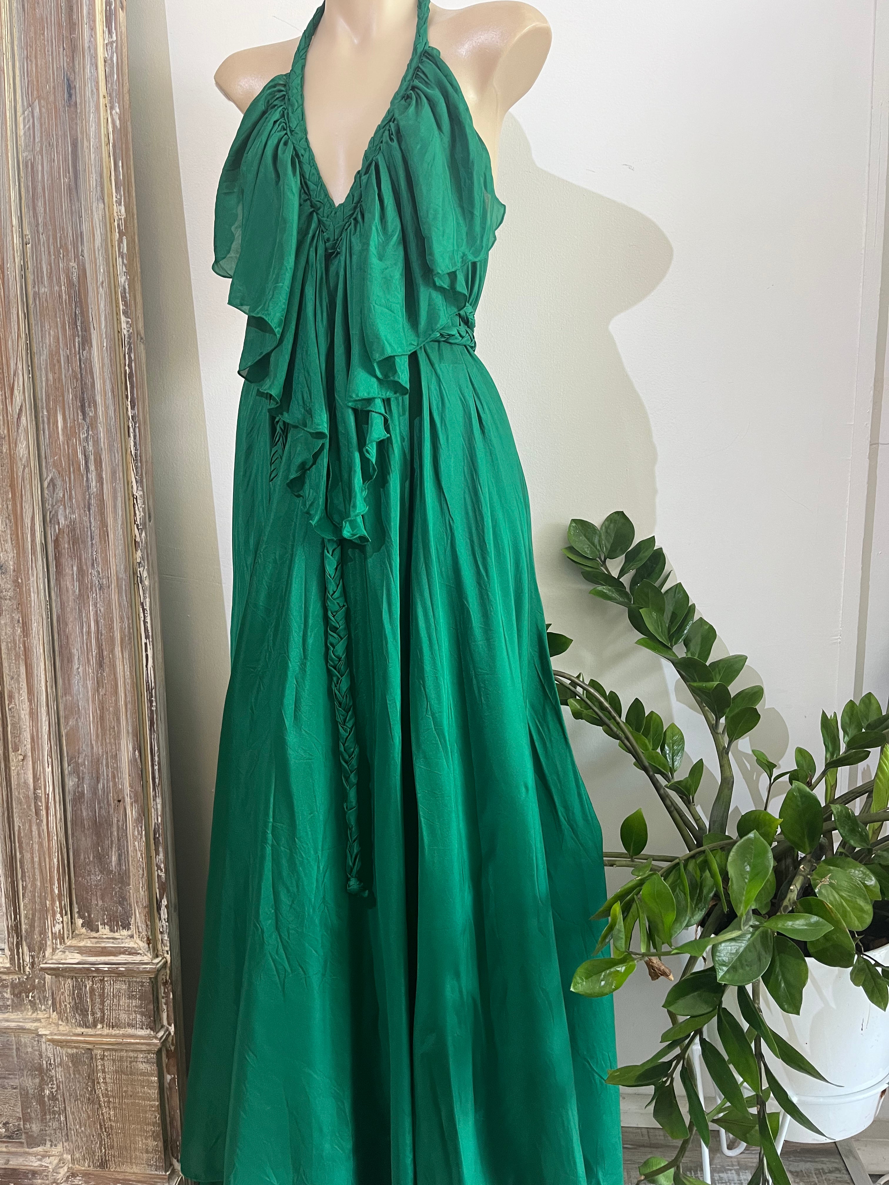 Poppy Dress Long, Fern Green – LISA BROWN