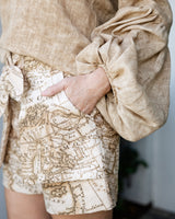Tiff Short, Map Print Natural