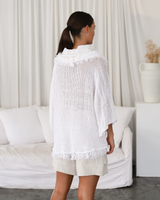 Dezba 3/4 Sleeve Top, White