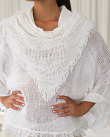 Dezba 3/4 Sleeve Top, White