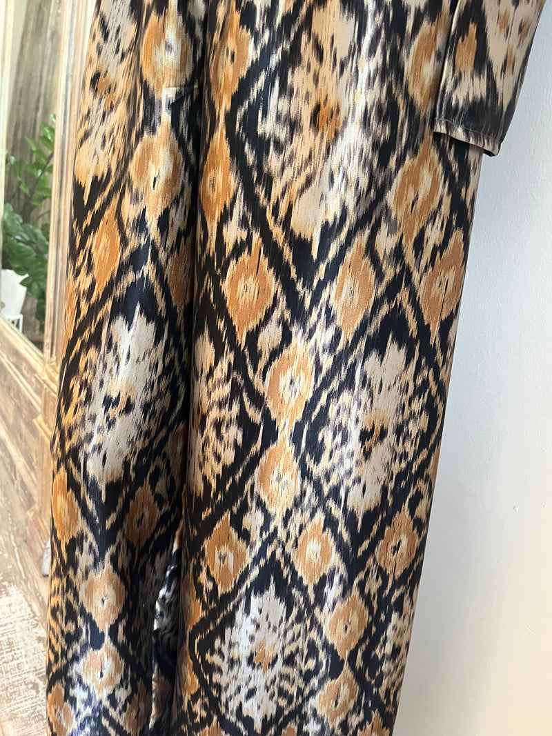 PJ Pant Silk Ikat print