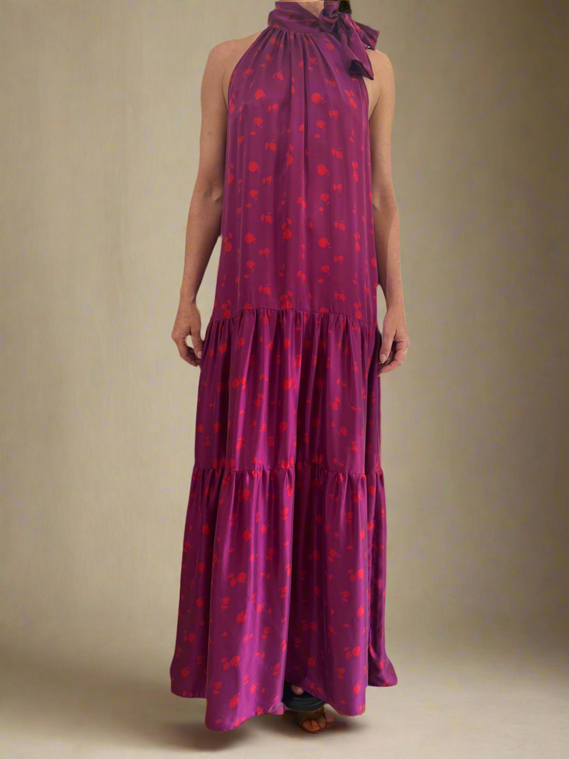 Tash Tie Neck Maxi Dress