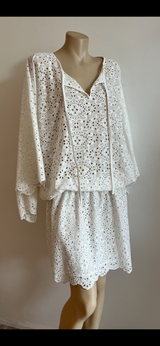 Freya Dress Cotton, Lace Ivory