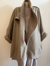 Margery Coat short Dark Oatmeal