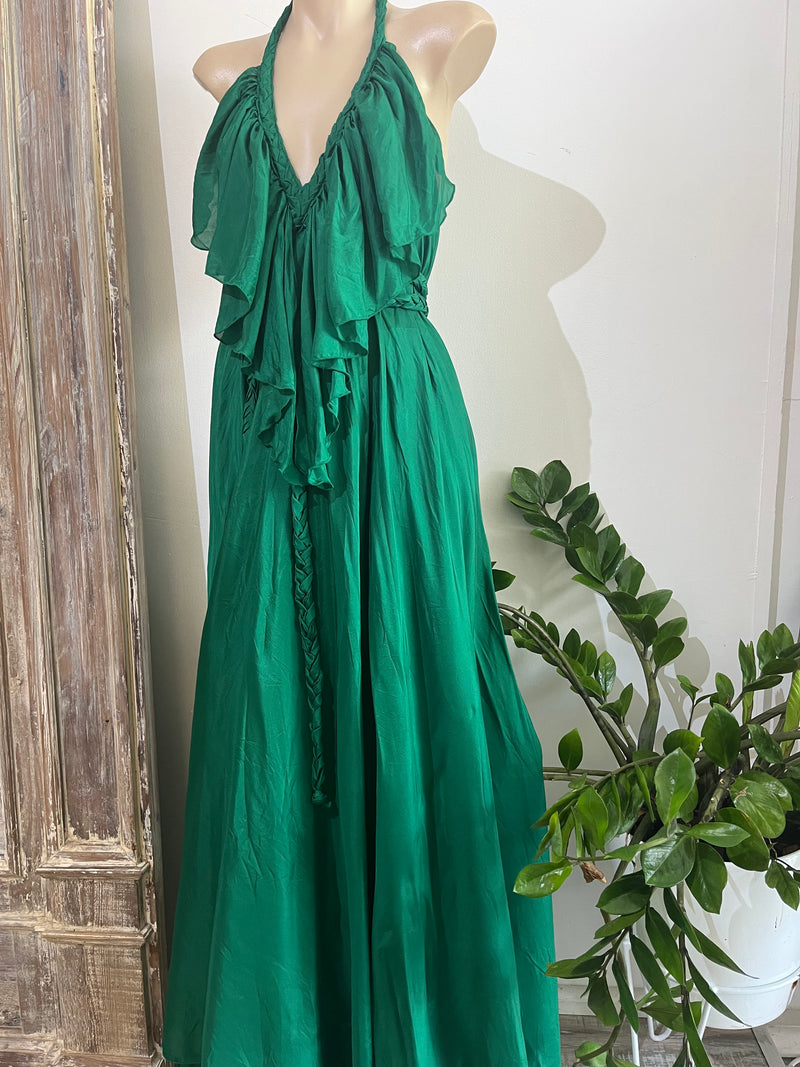 Poppy Dress Long, Fern Green – LISA BROWN