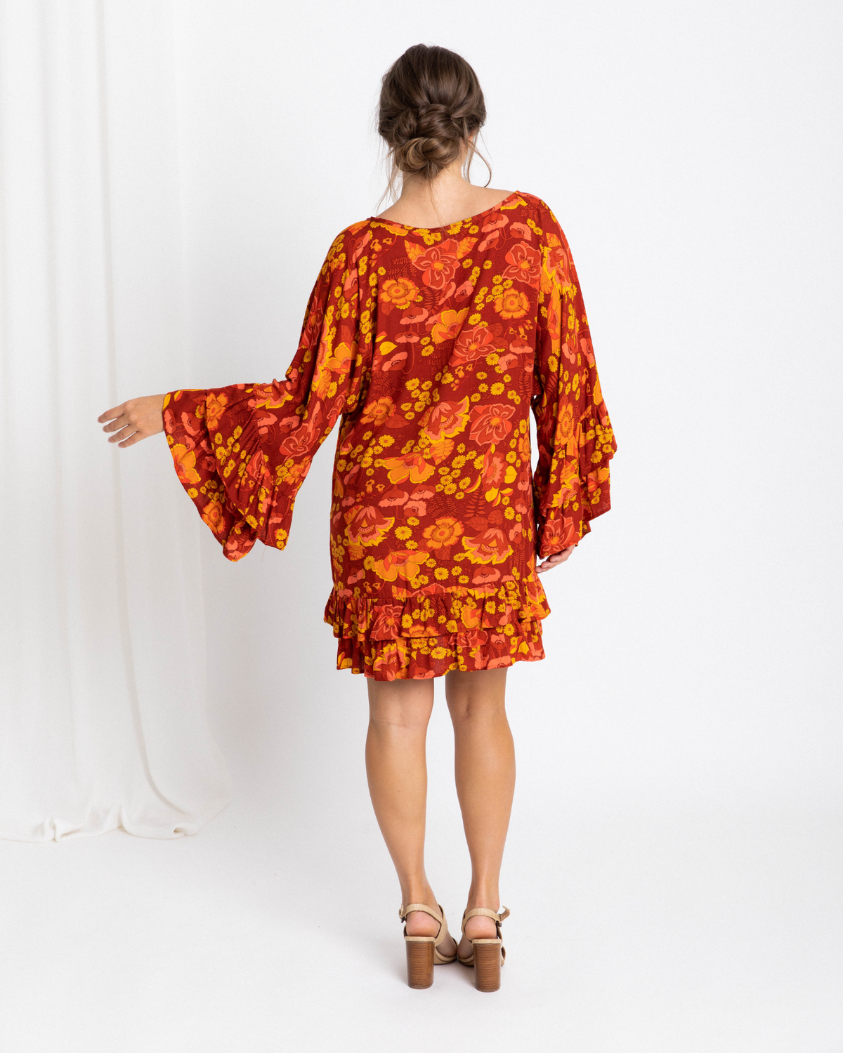 lisa brown silk dress Poppy Dress, Glacier