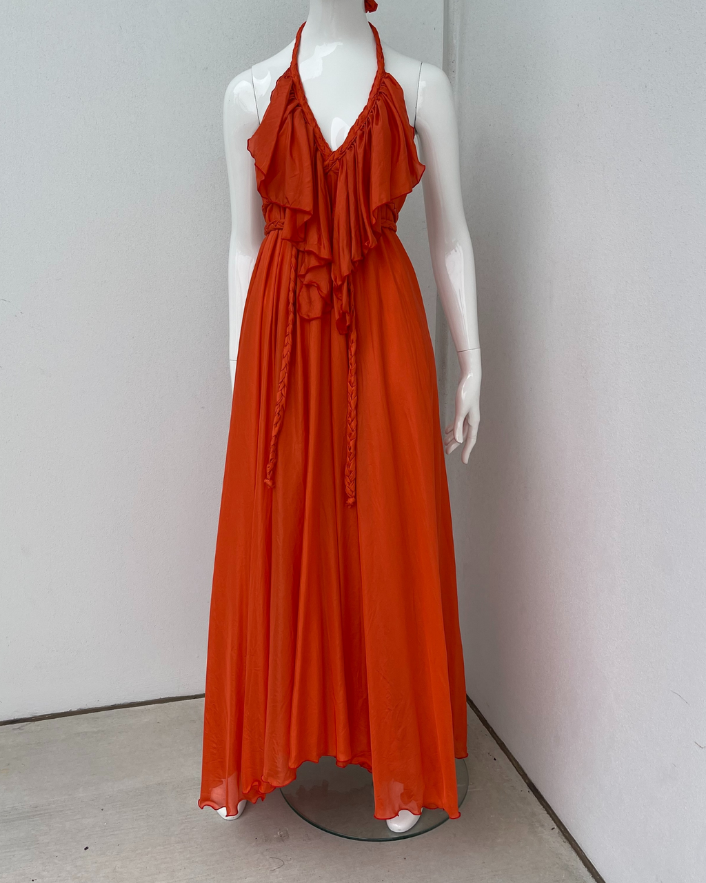 open lace back dress Poppy Dress, Tangerine
